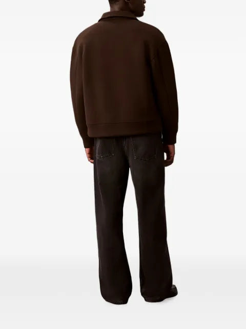 Calvin Klein logo-embroidered zip-up jacket